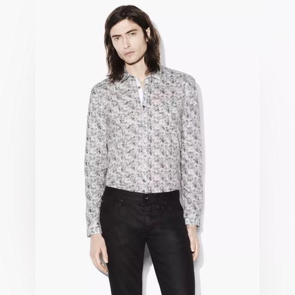 John Varvatos Abstract Leaf Shirt. Size Small